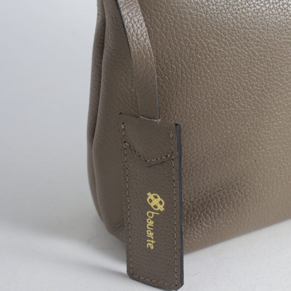 Bolsa Crossbody em Couro Caqui