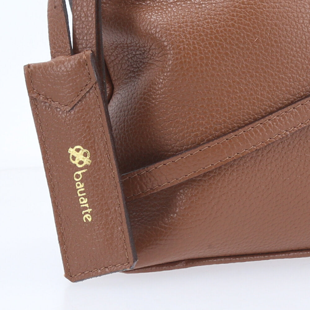 Bolsa Crossbody em Couro Caramelo