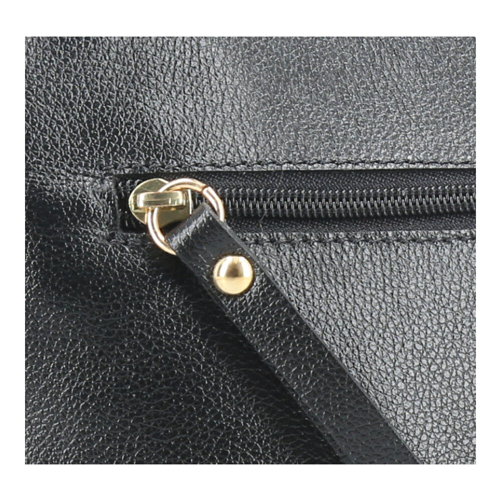 Bolsa Crossbody em Couro Preto