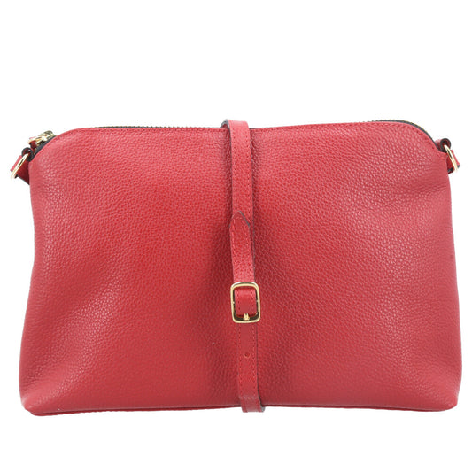 Bolsa Crossbody em Couro Vermelho