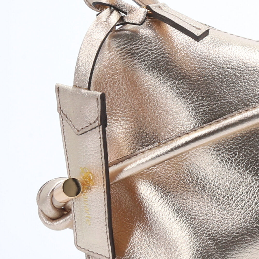 Bolsa Transversal Metalizada Ouro claro