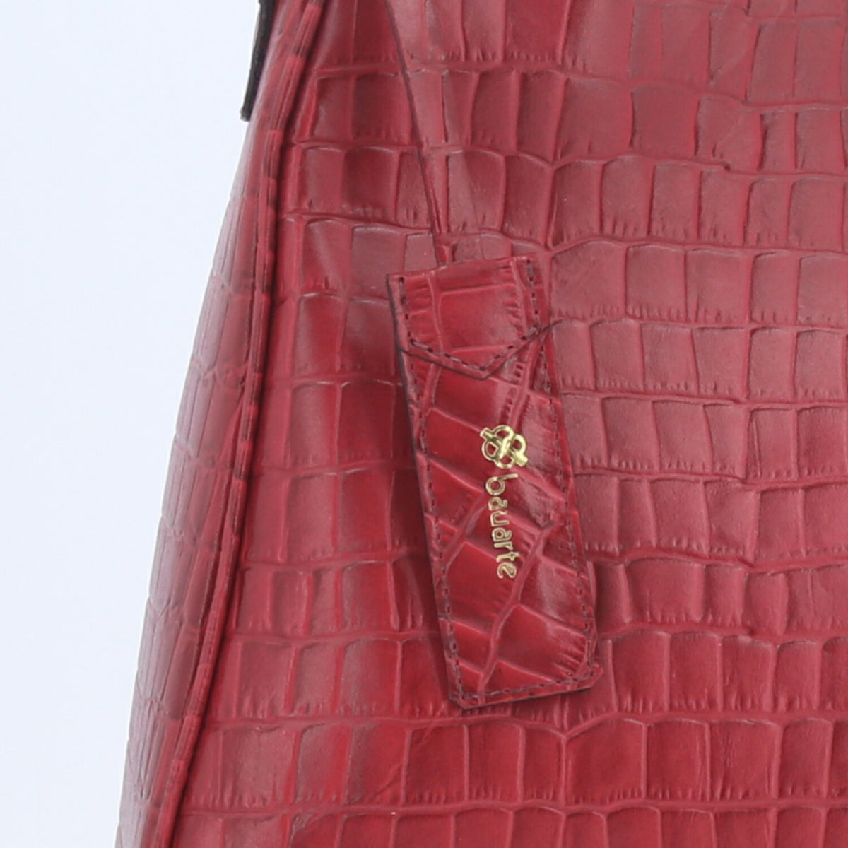 Bolsa Shoulder em Couro Croco Vinho