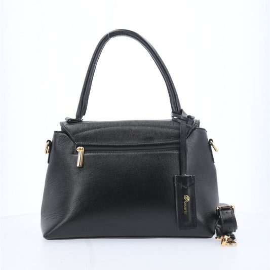 Bolsa Feminina de Couro Matelasse com alça Fixa Preto