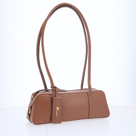 Bolsa Baguete com Alça Alongada Caramelo