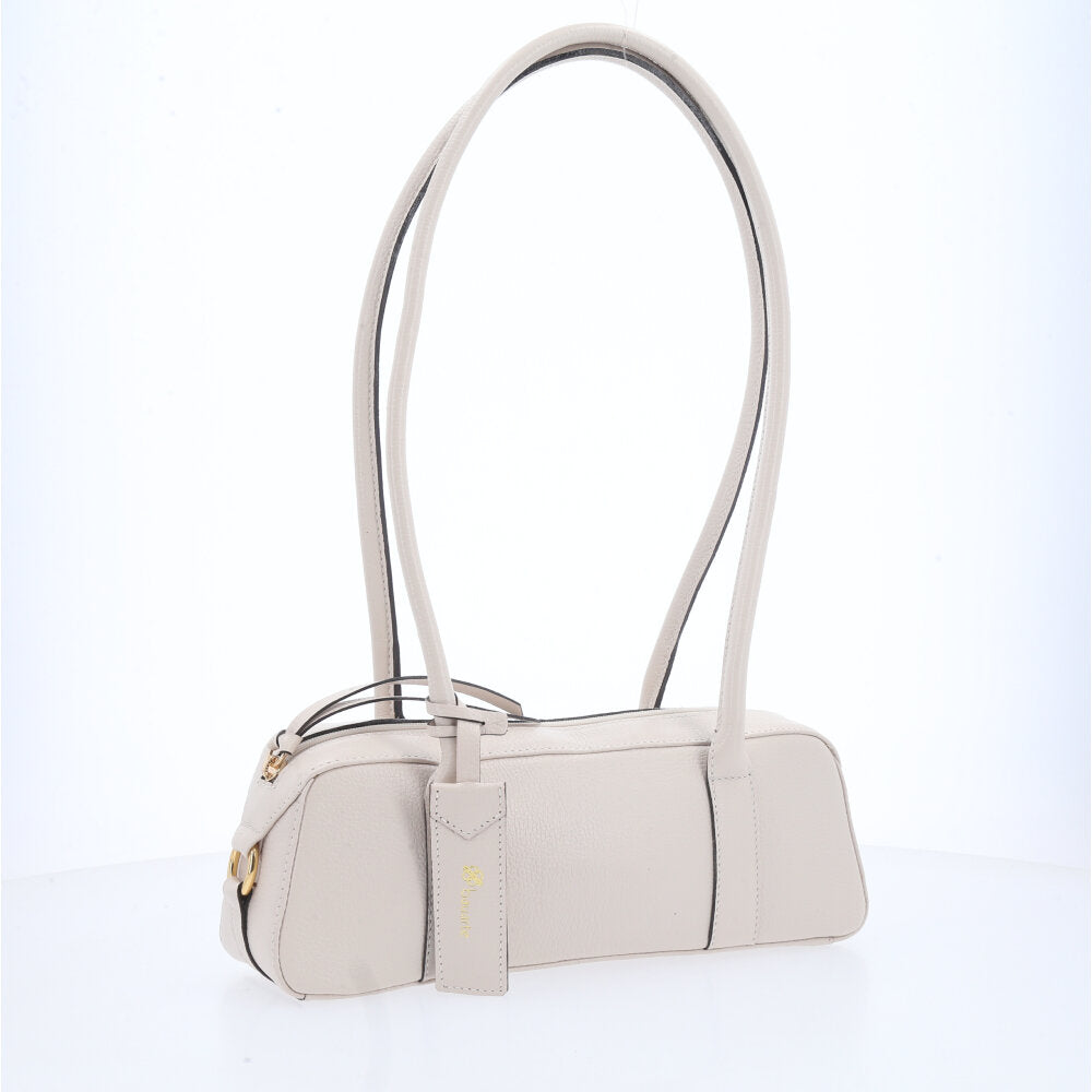 Bolsa Baguete com Alça Alongada Marfim