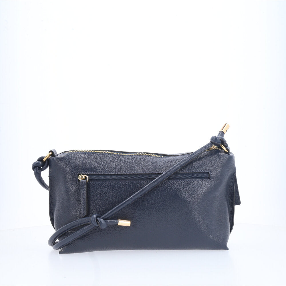 Bolsa Transversal Feminina em Couro Azul escuro