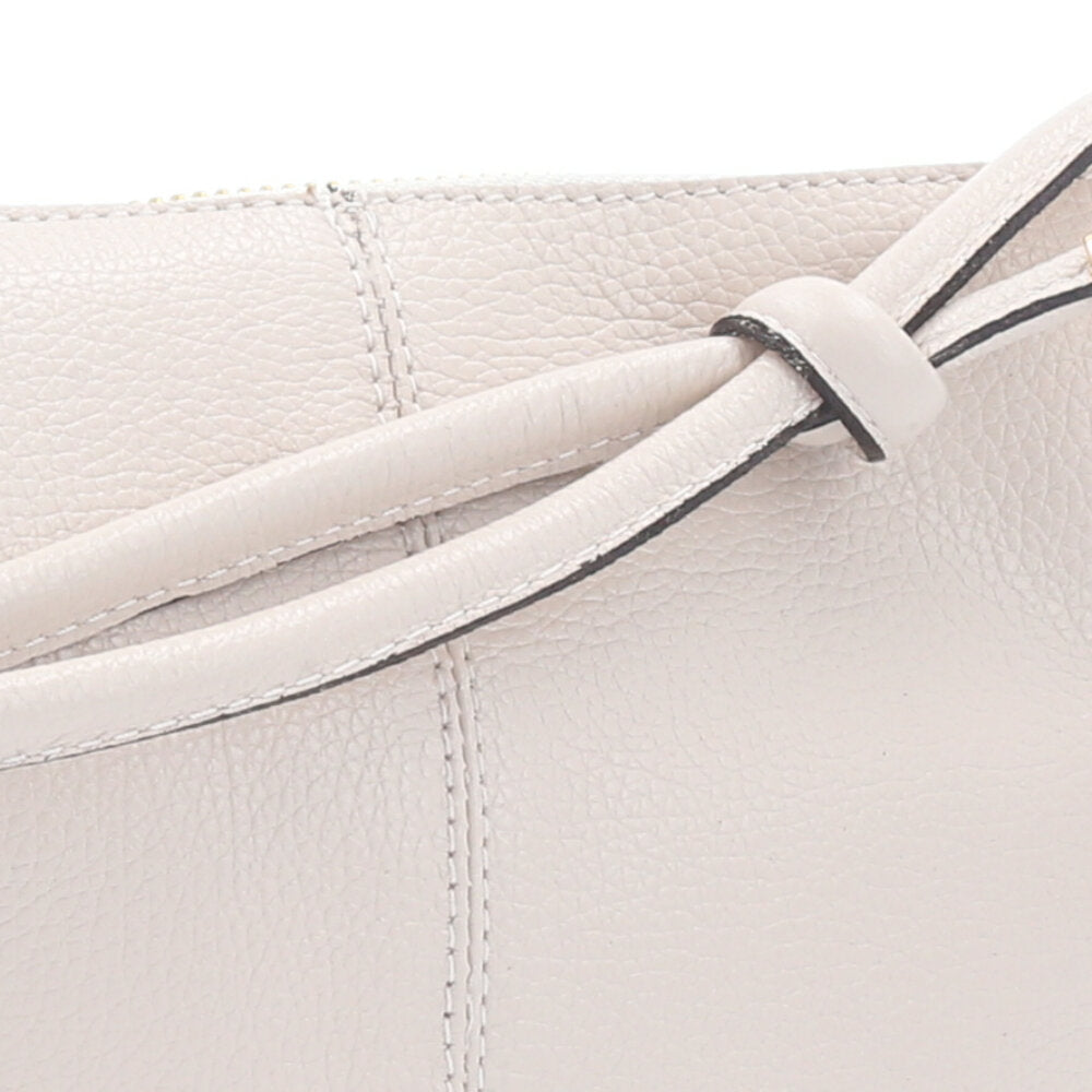 Bolsa Transversal Feminina em Couro Marfim