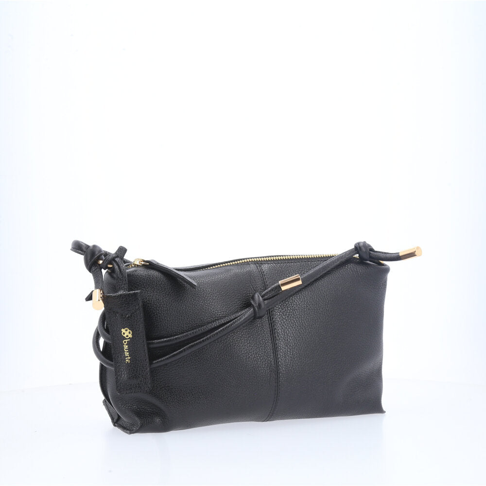 Bolsa Transversal Feminina em Couro Preto