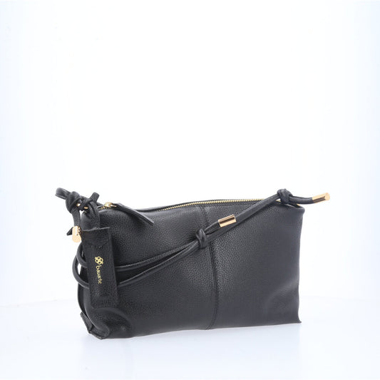 Bolsa Transversal Feminina em Couro Preto