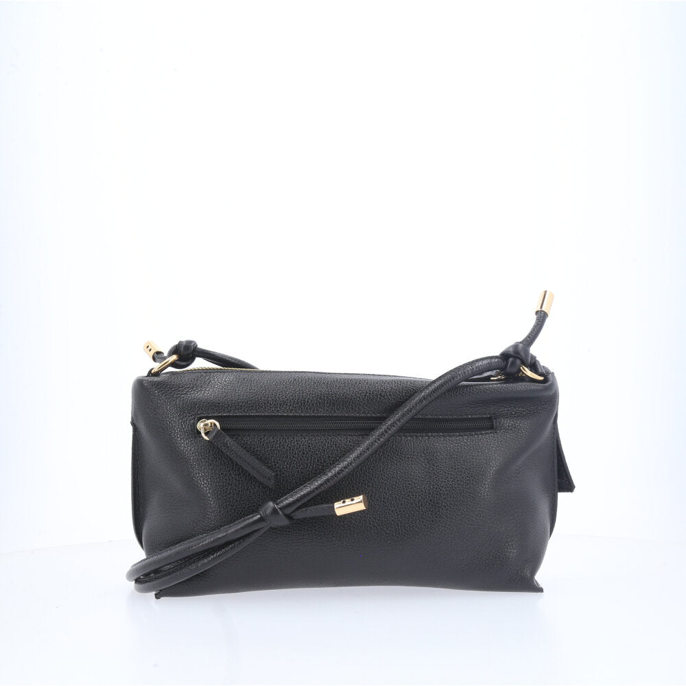 Bolsa Transversal Feminina em Couro Preto