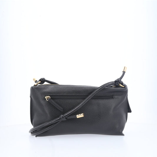 Bolsa Transversal Feminina em Couro Preto