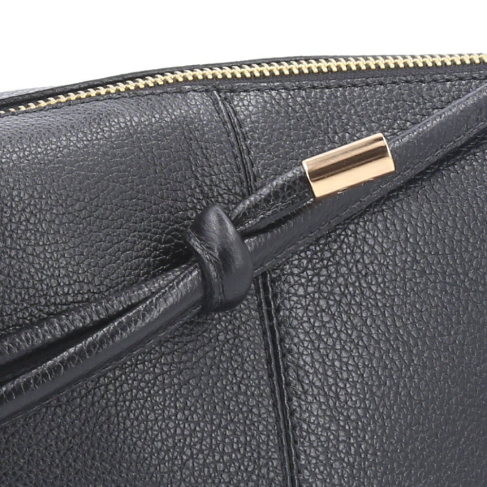 Bolsa Transversal Feminina em Couro Preto