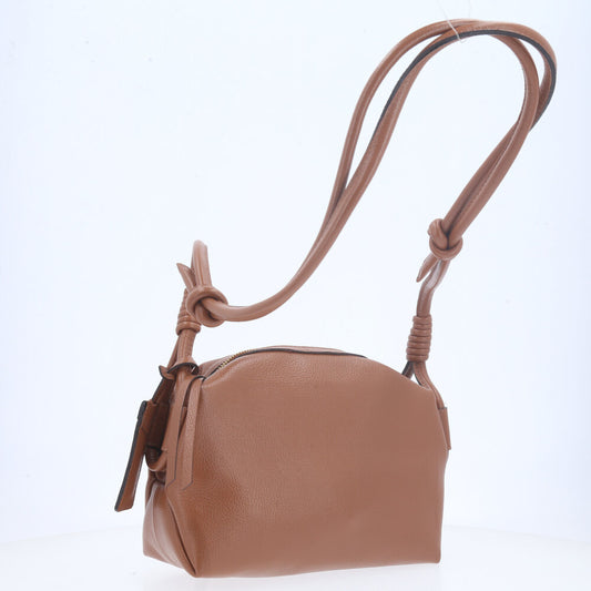 Bolsa Feminina em Couro com Alça Fixa Caramelo