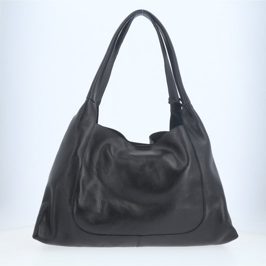 Bolsa Hobo com Detalhe de Argola Frontal Preto