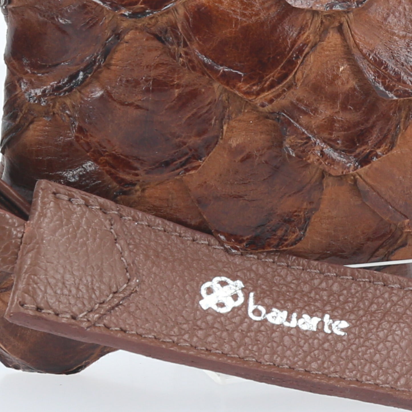 Bolsa Estilo Clutch em Couro Legítimo de Pirarucu Caramelo