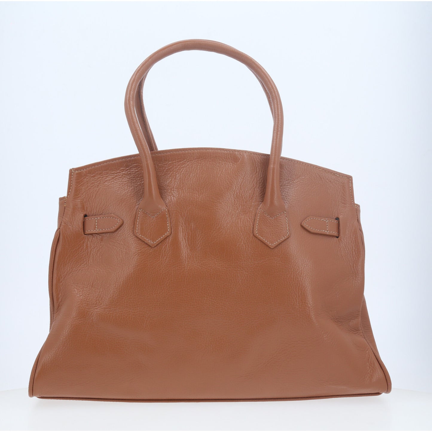 Bolsa Feminina Estruturada em Couro Caramelo