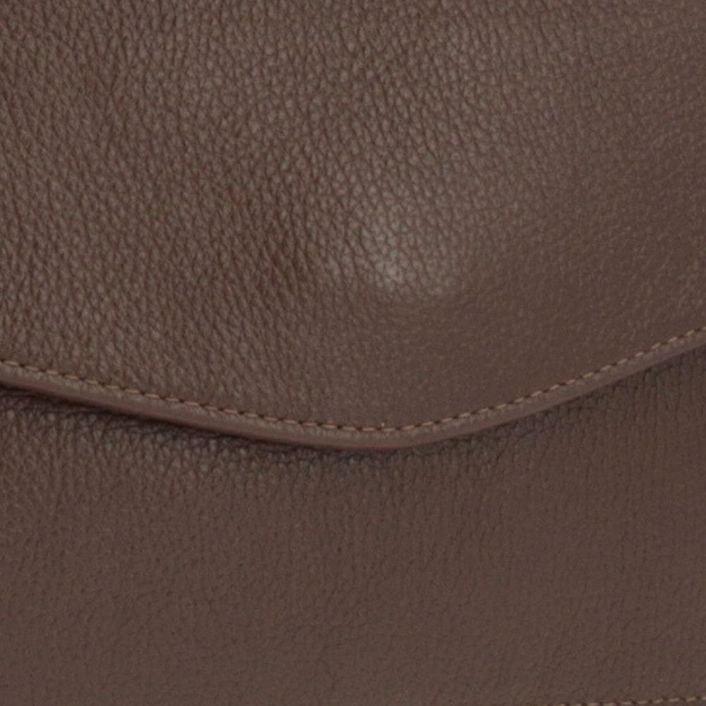 Bolsa Baú em Couro Legitimo com Alça Dupla Removível Marrom escuro