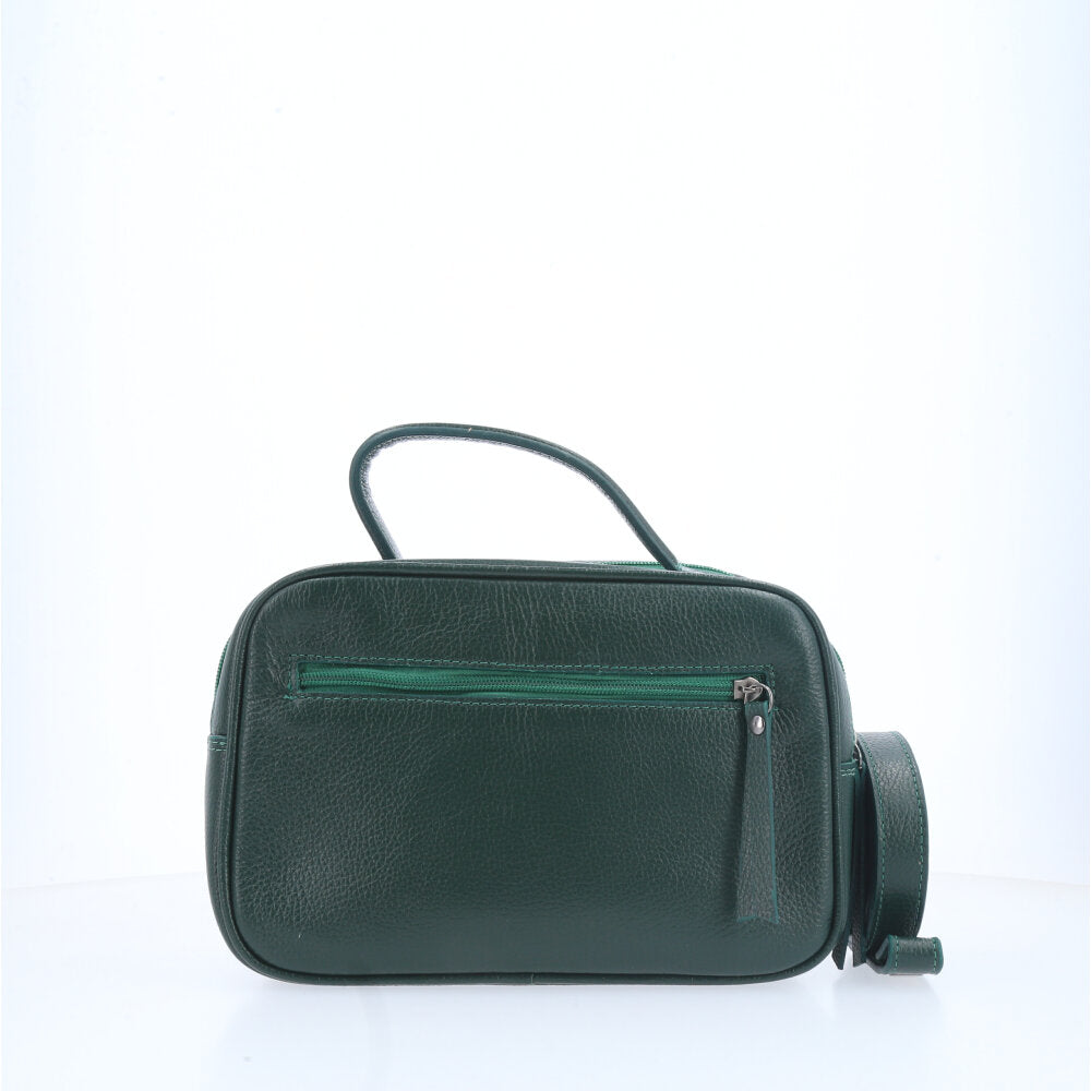 Bolsa Baú em Couro Legitimo com Alça Dupla Removível Verde claro