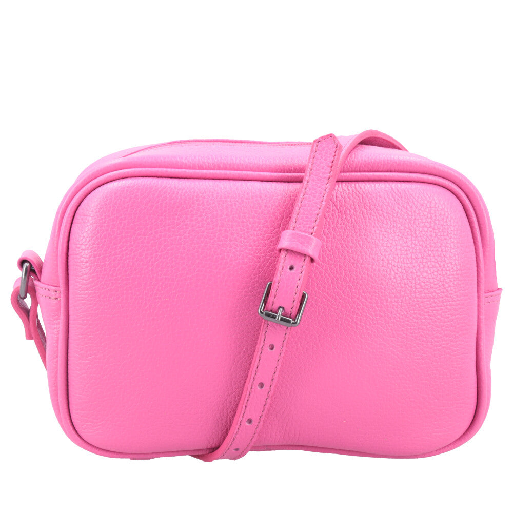Bolsa Crossbody Feminina em Couro Matelassê com Tassel Pink