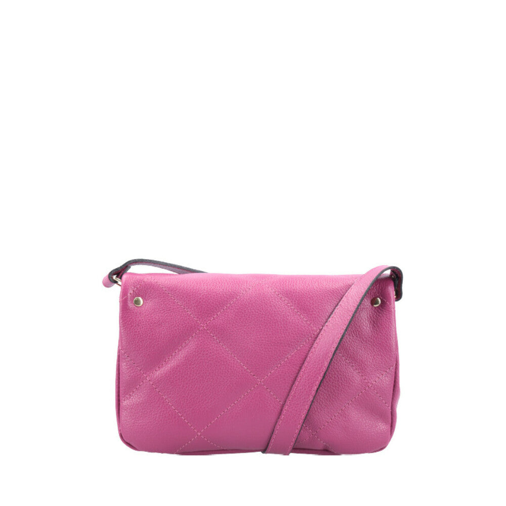 Bolsa Tiracolo Feminina de Couro Matelassê Alça Transversal Pink