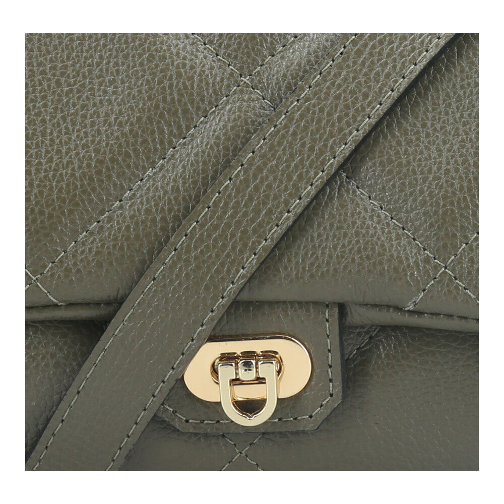 Bolsa Tiracolo Feminina de Couro Matelassê Alça Transversal Verde