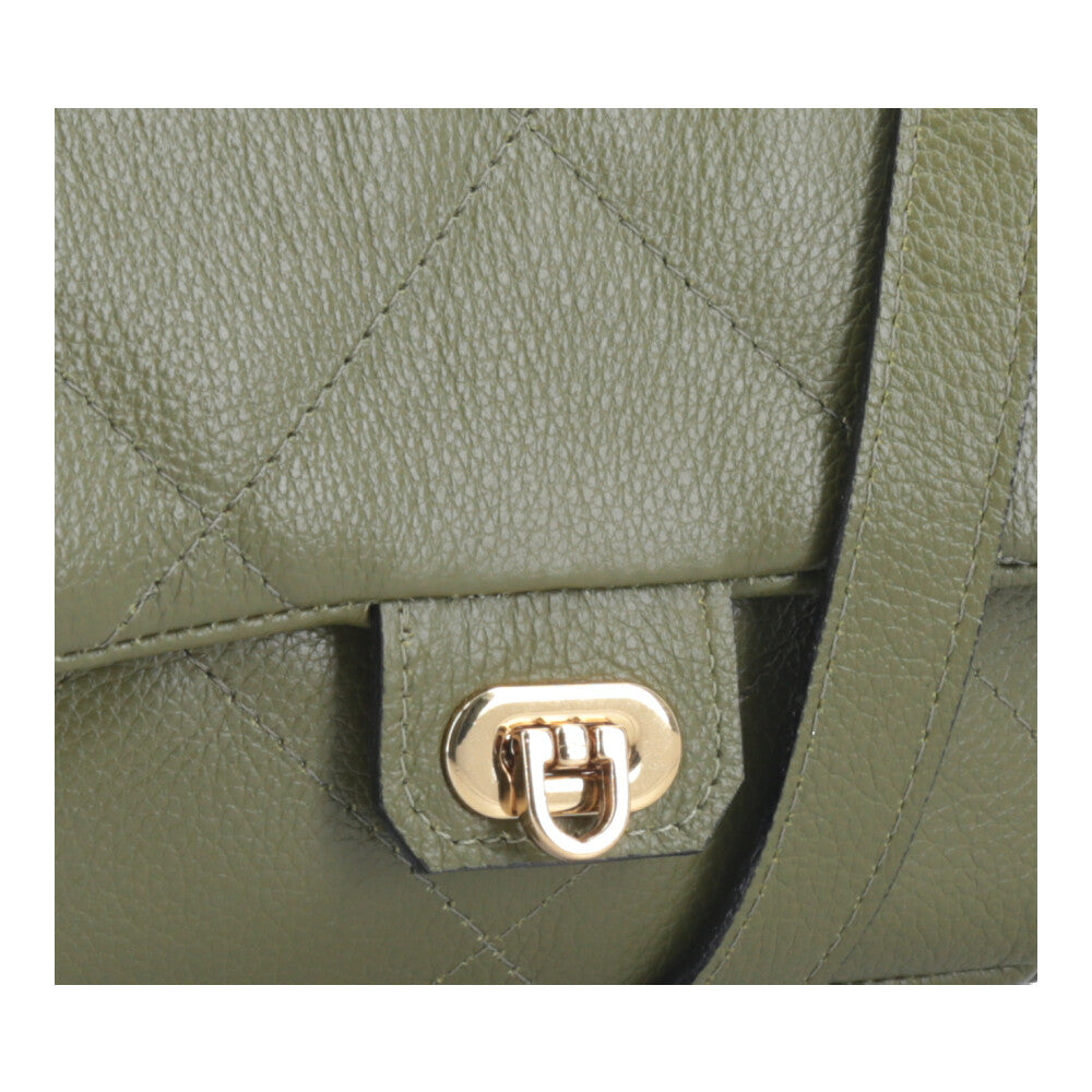 Bolsa Tiracolo Feminina de Couro Matelassê Alça Transversal Verde claro