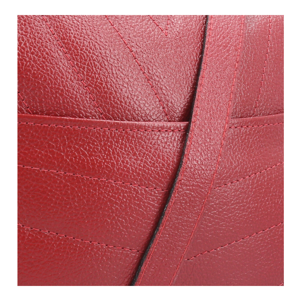 Bolsa Tiracolo Pequena em Couro Matelassê Vermelho
