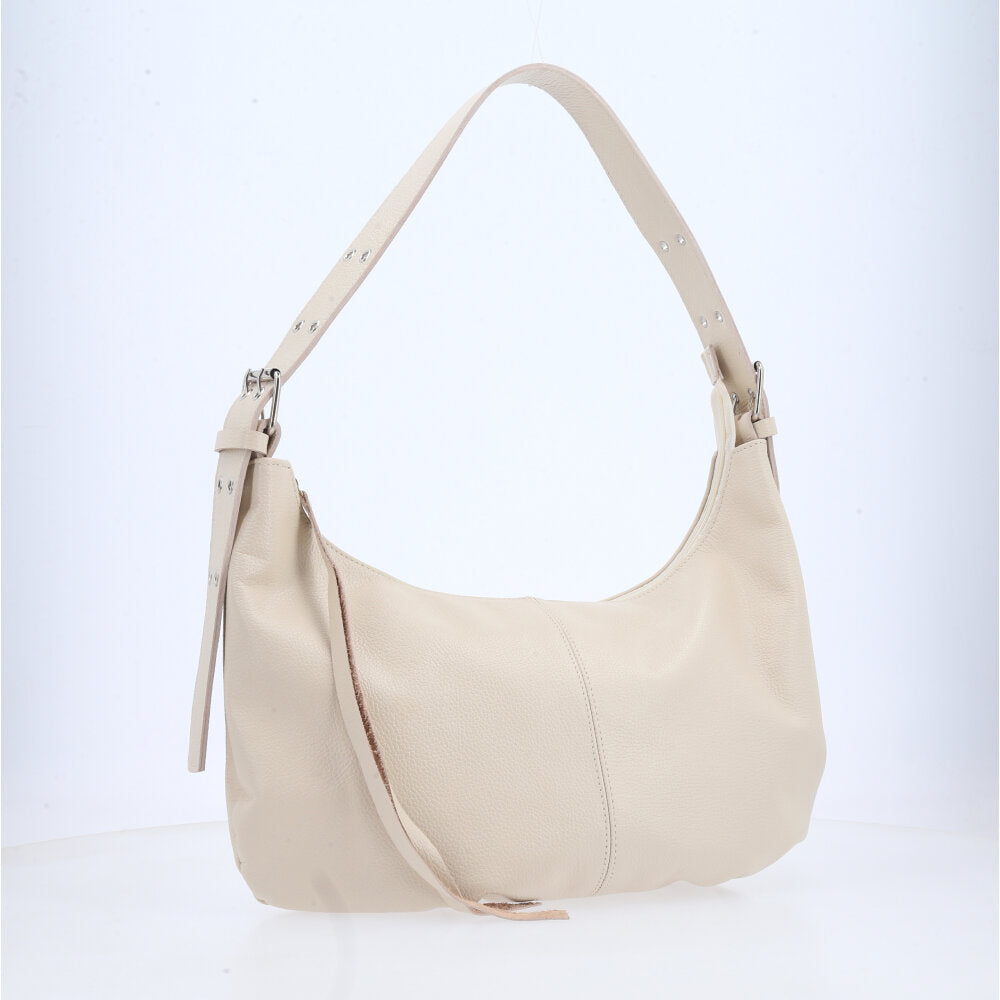 Bolsa Feminina Shoulder em Couro Marfim