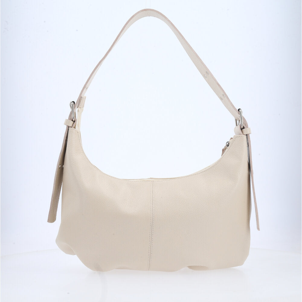 Bolsa Feminina Shoulder em Couro Marfim