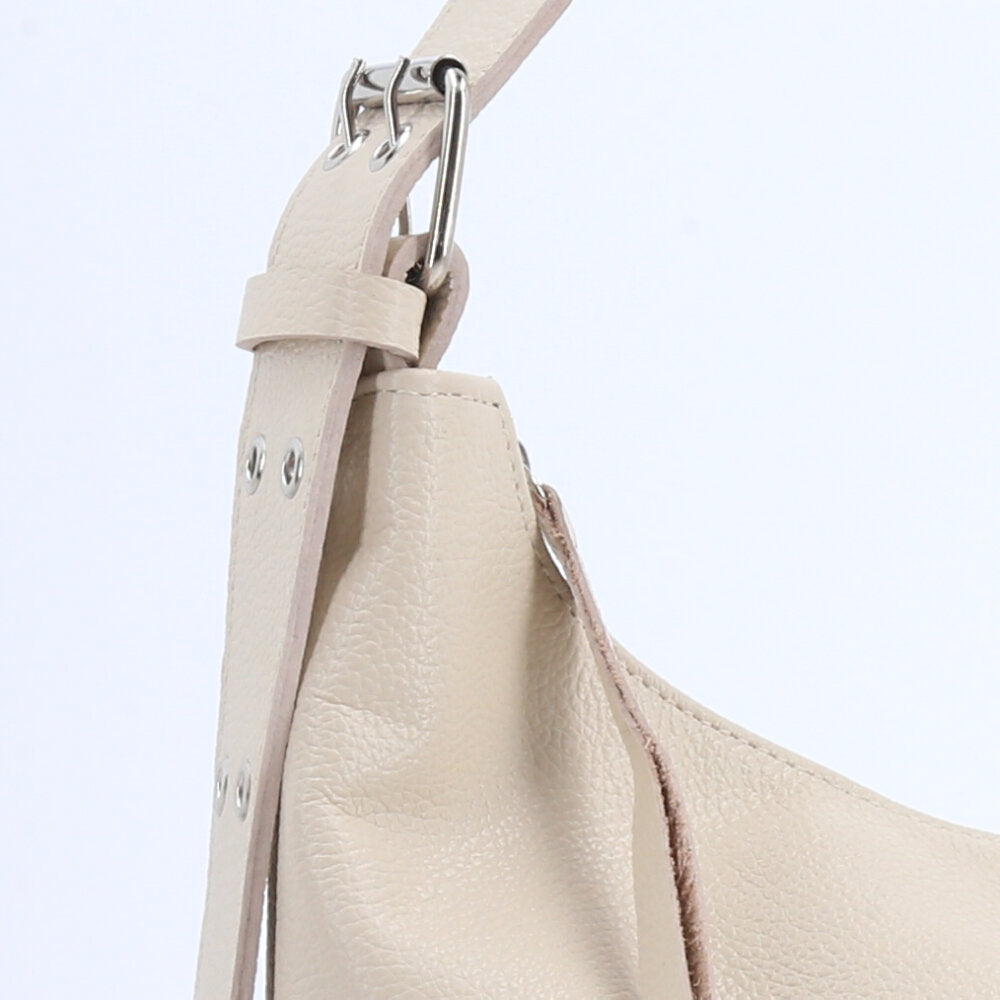 Bolsa Feminina Shoulder em Couro Marfim