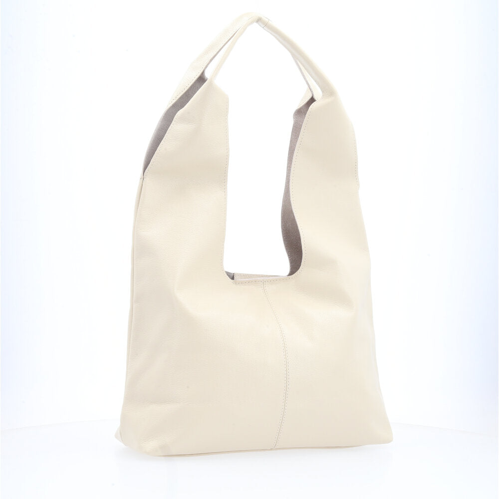 Bolsa Ombro Feminina em Couro Legítimo Marfim