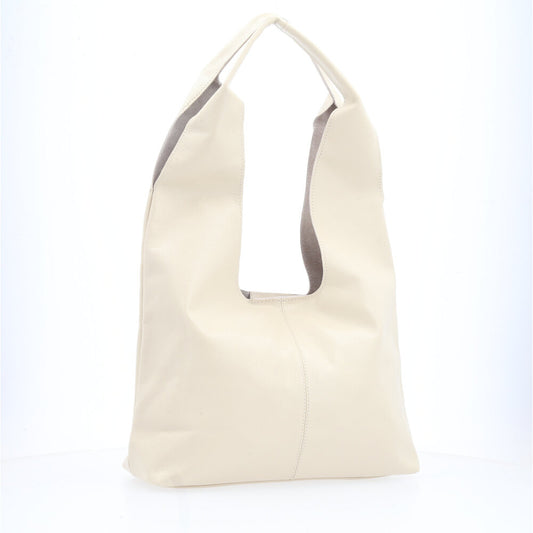 Bolsa Ombro Feminina em Couro Legítimo Marfim