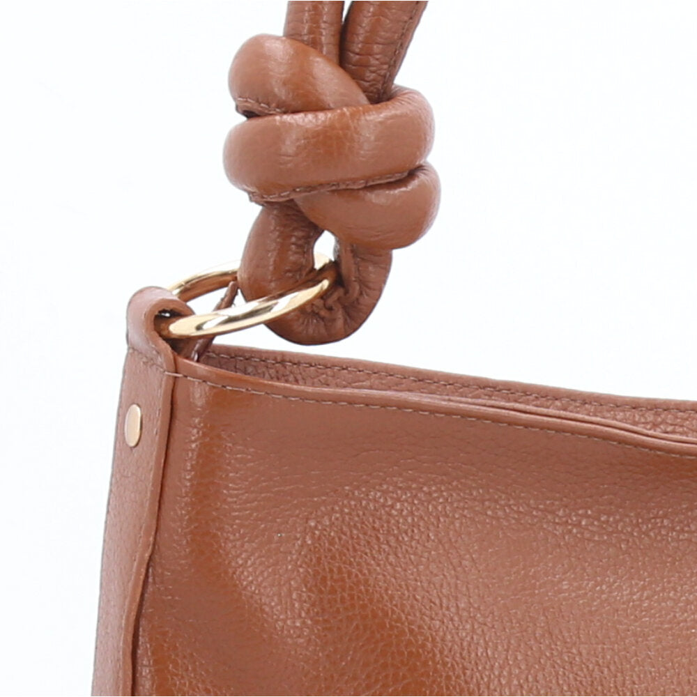 Bolsa de Couro Alça com Nó Caramelo