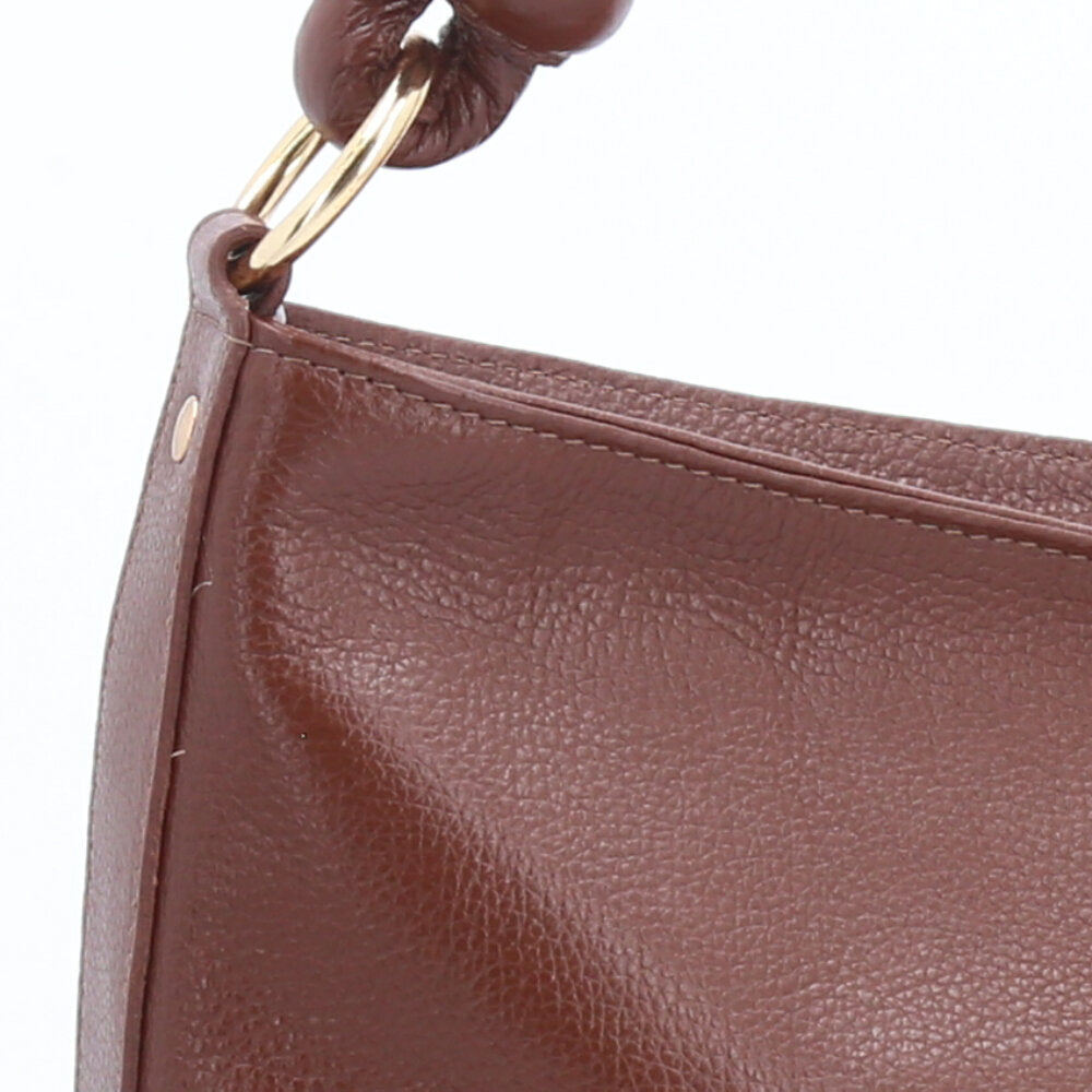 Bolsa de Couro Alça com Nó Marrom