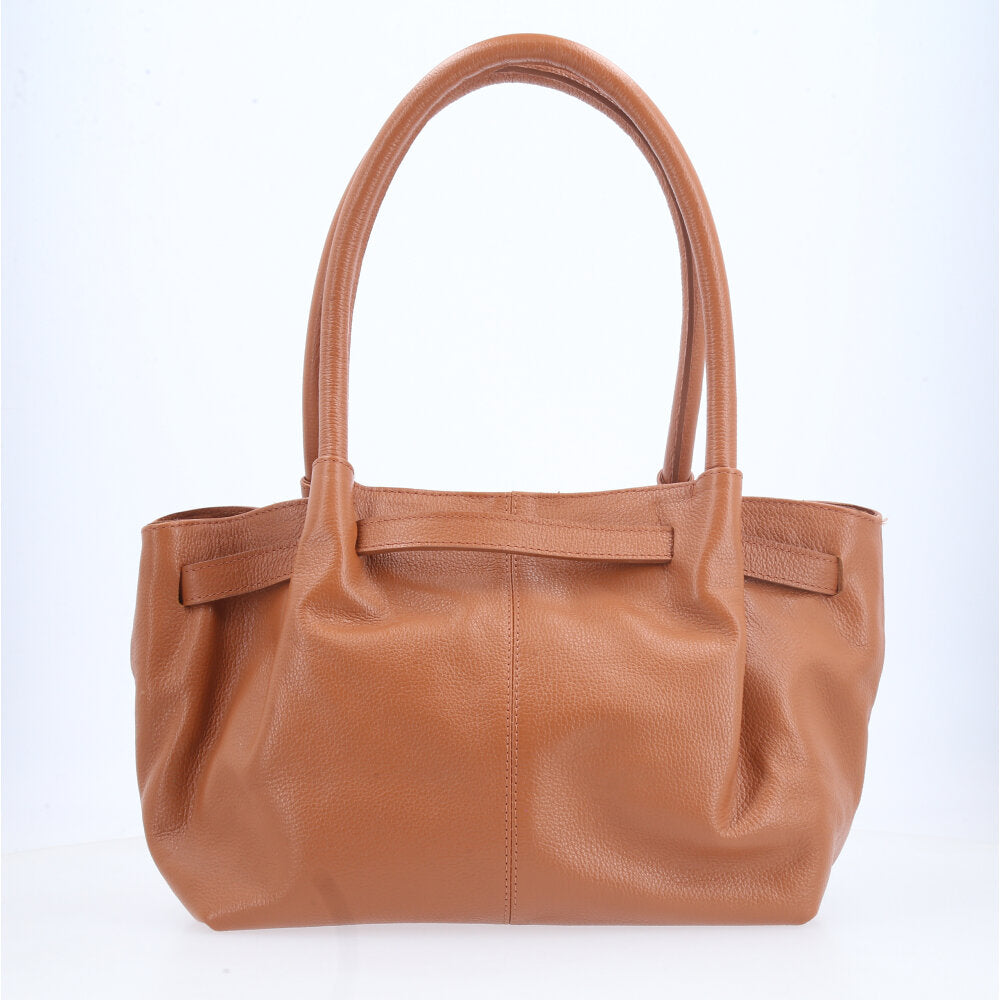 Bolsa Tote Feminina em Couro Caramelo