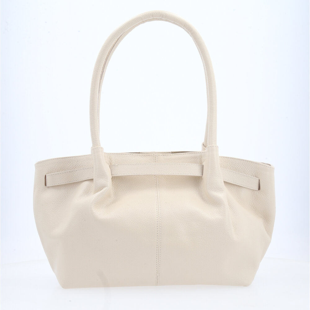 Bolsa Tote Feminina em Couro Marfim