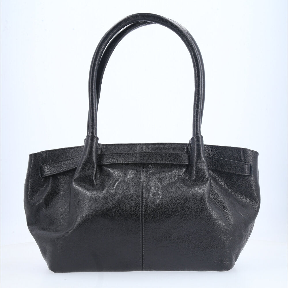 Bolsa Tote Feminina em Couro Preto