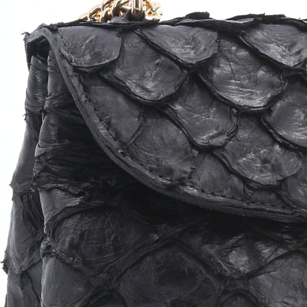 Bolsa de Couro Pirarucu Preto