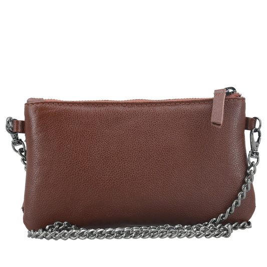 Bolsa Pequena em Couro Legítimo de Pirarucu Marrom