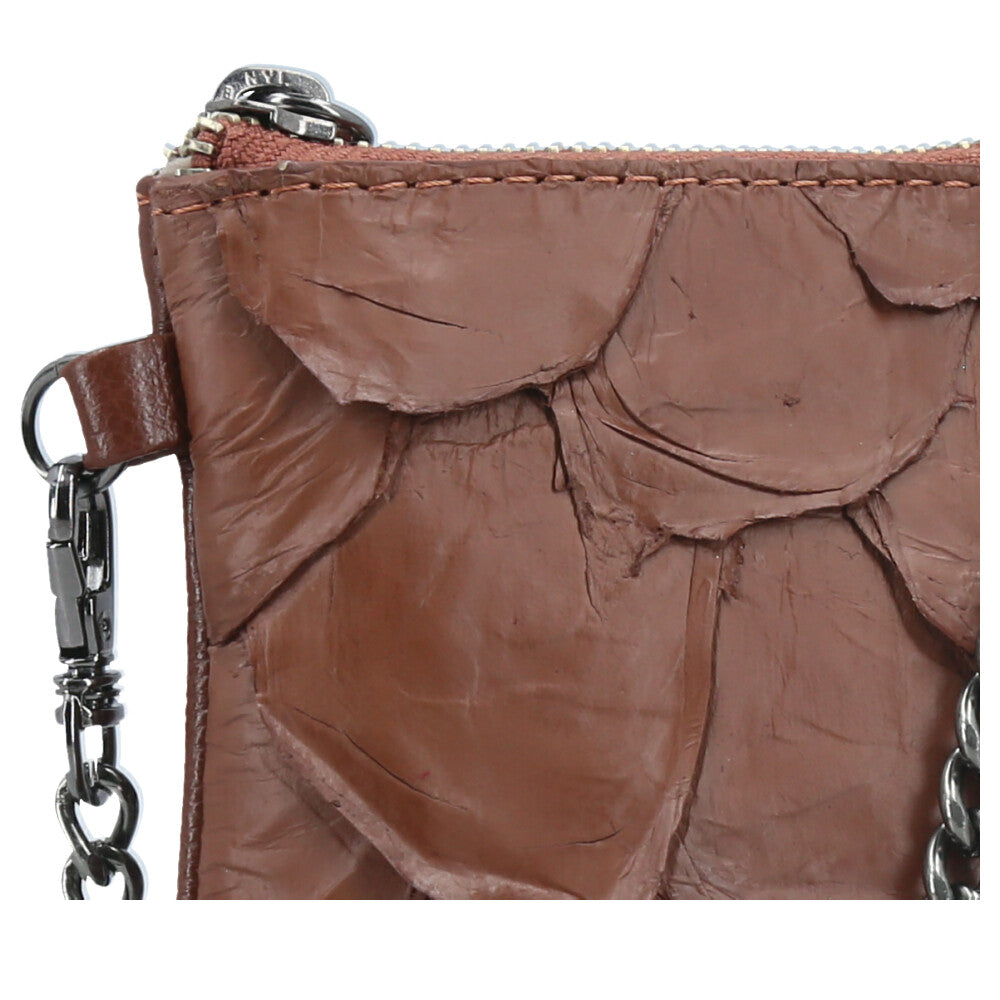 Bolsa Pequena em Couro Legítimo de Pirarucu Marrom