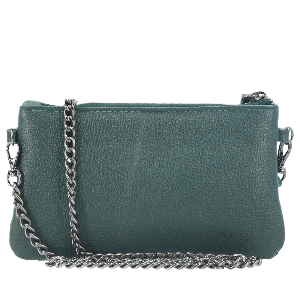 Bolsa Pequena em Couro Legítimo de Pirarucu Verde