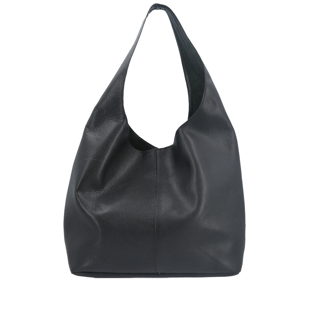 Bolsa Hobo Feminina em Couro com Carteira Preto