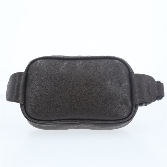 Bolsa Estilo Shoulder Bag Masculina em Couro Preto