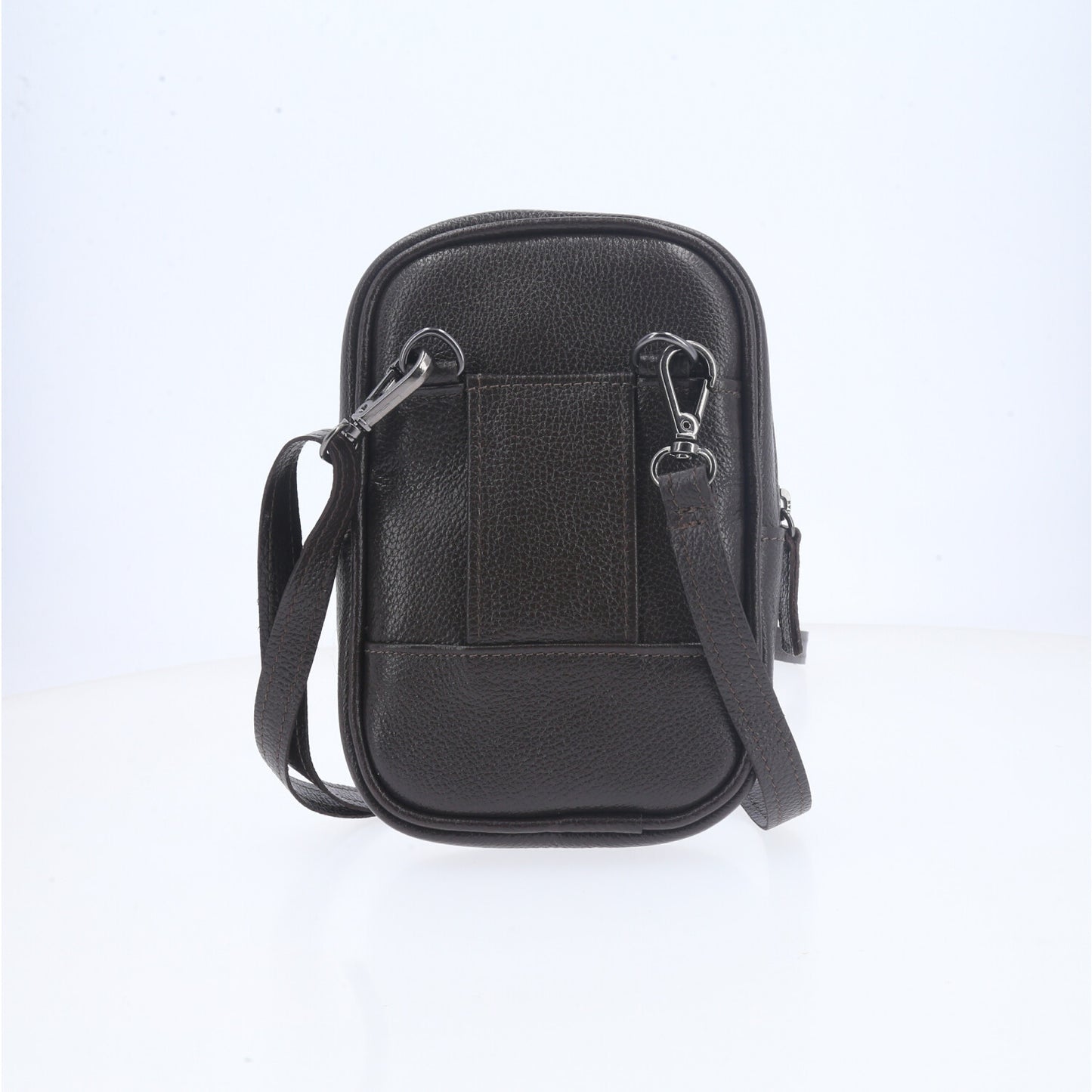 Bolsa Shoulder Bag Masculina em Couro Legítimo  Marrom