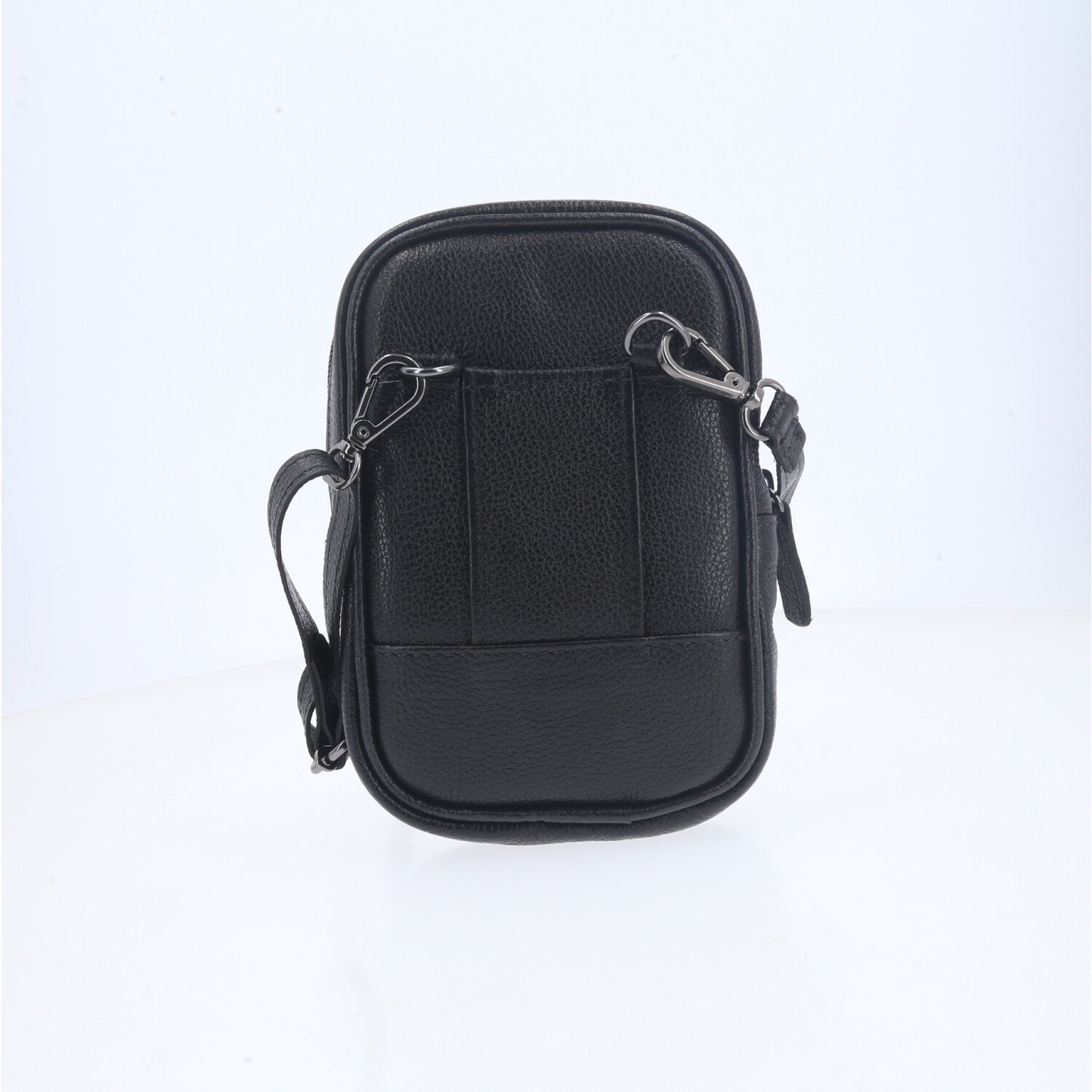 Bolsa Shoulder Bag Masculina em Couro Legítimo  Preto