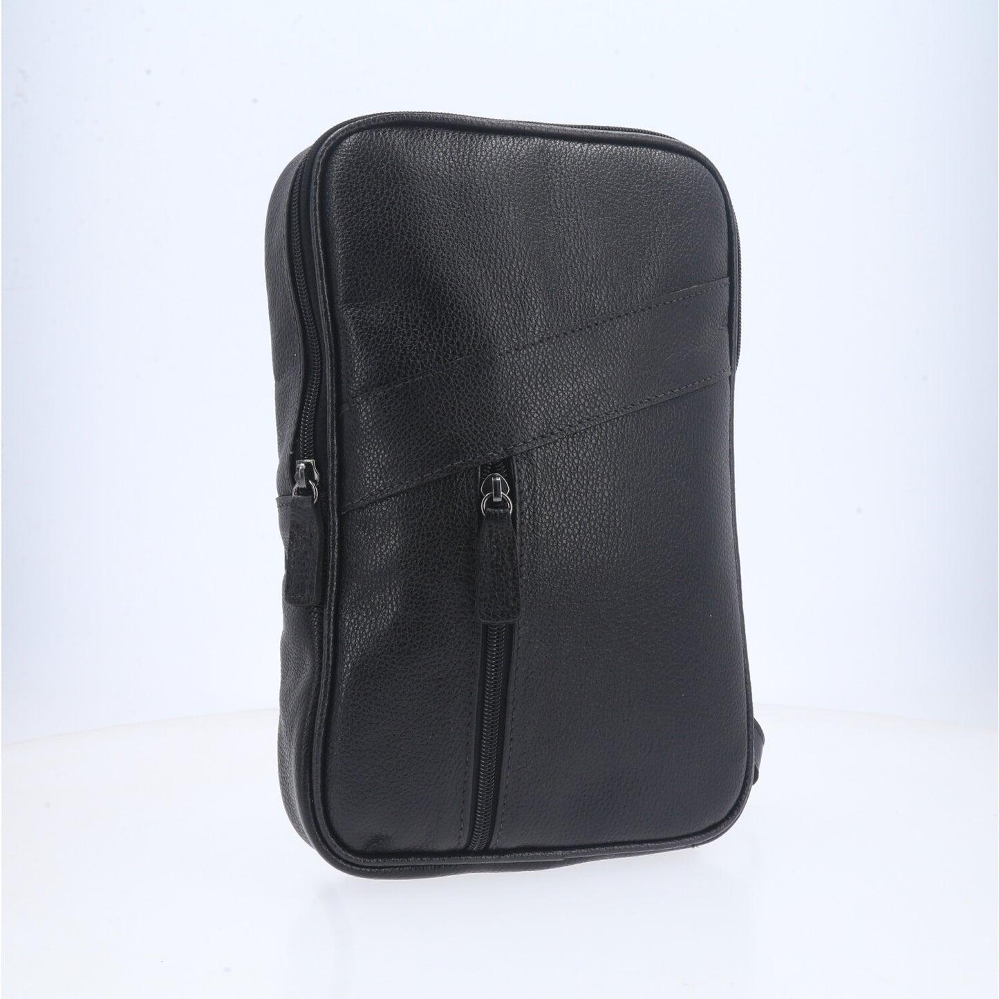 Pochete Impermeável Bag Masculina em Couro Legítimo Preto