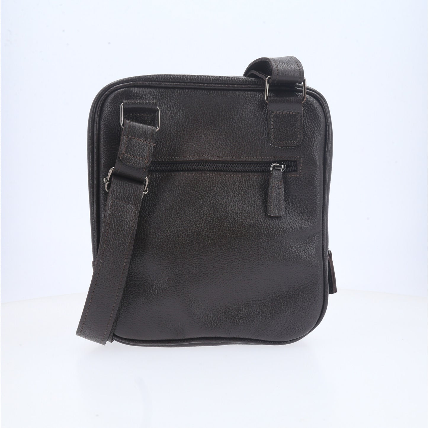 Bolsa Shoulder Bag Masculina em Couro Legitimo Marrom