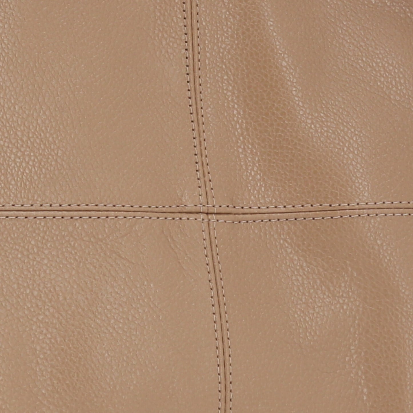 Bolsa de Ombro em Couro com Design Clássico Bege escuro