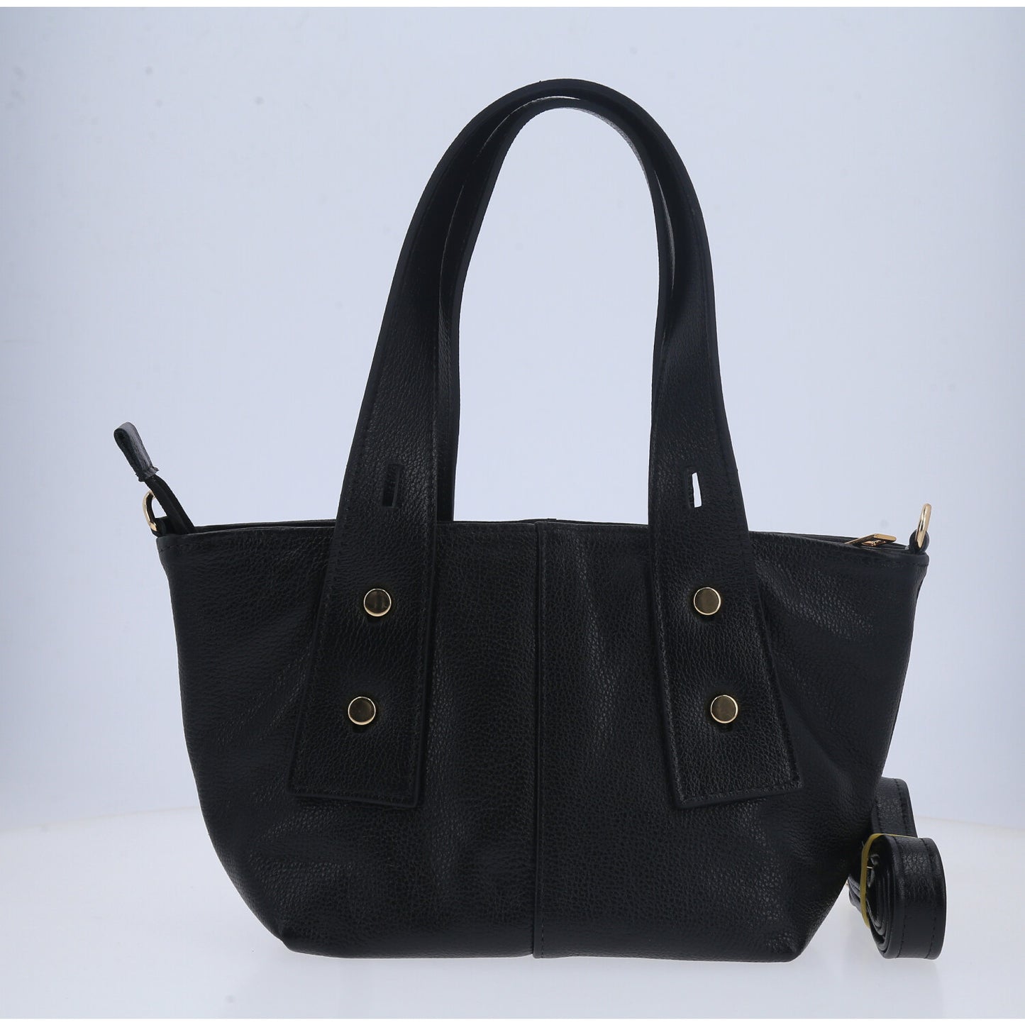 Bolsa Estruturada em Couro Preto