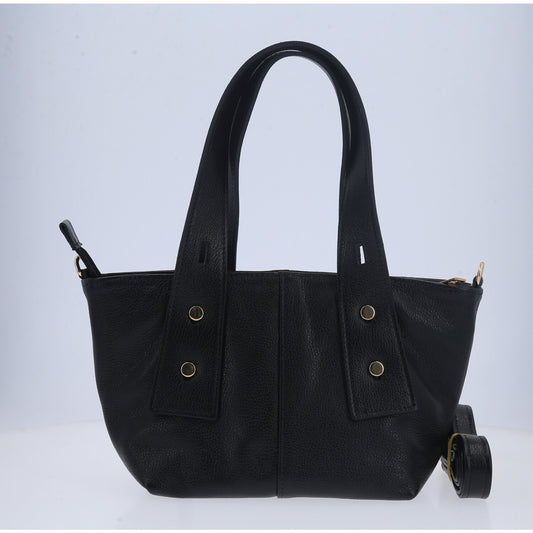 Bolsa Estruturada em Couro Preto
